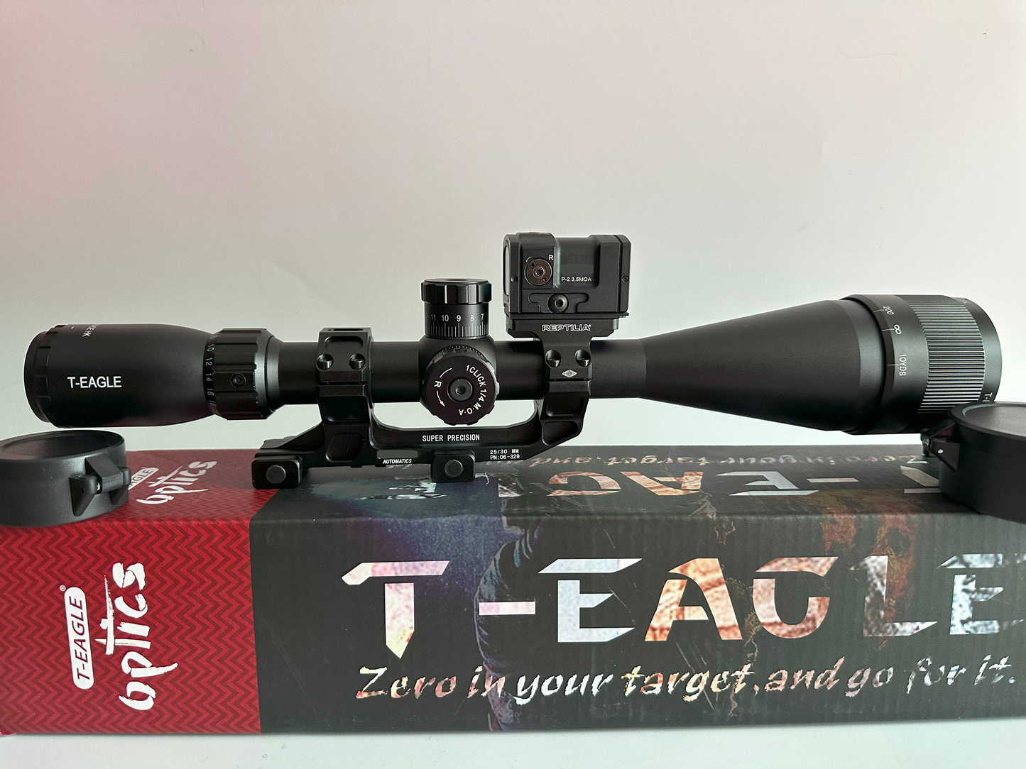 6-24X50 DMR Rifle scope illuminated reticle + ACRO Red dot sight