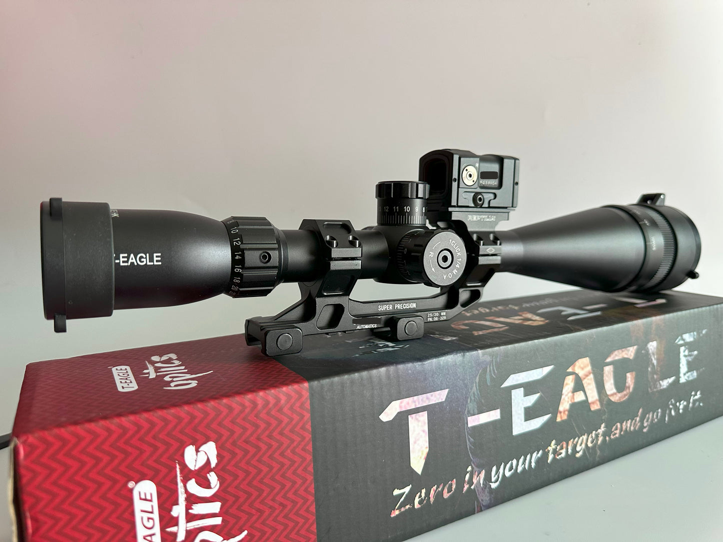 6-24X50 DMR Rifle scope illuminated reticle + ACRO Red dot sight