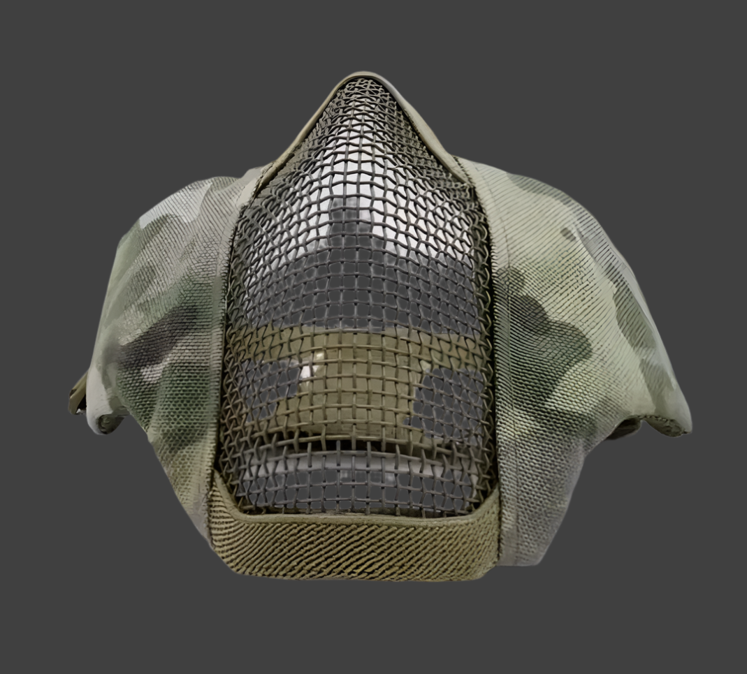 Multicam padded Tactical Half Facemask Airsoft Mask.