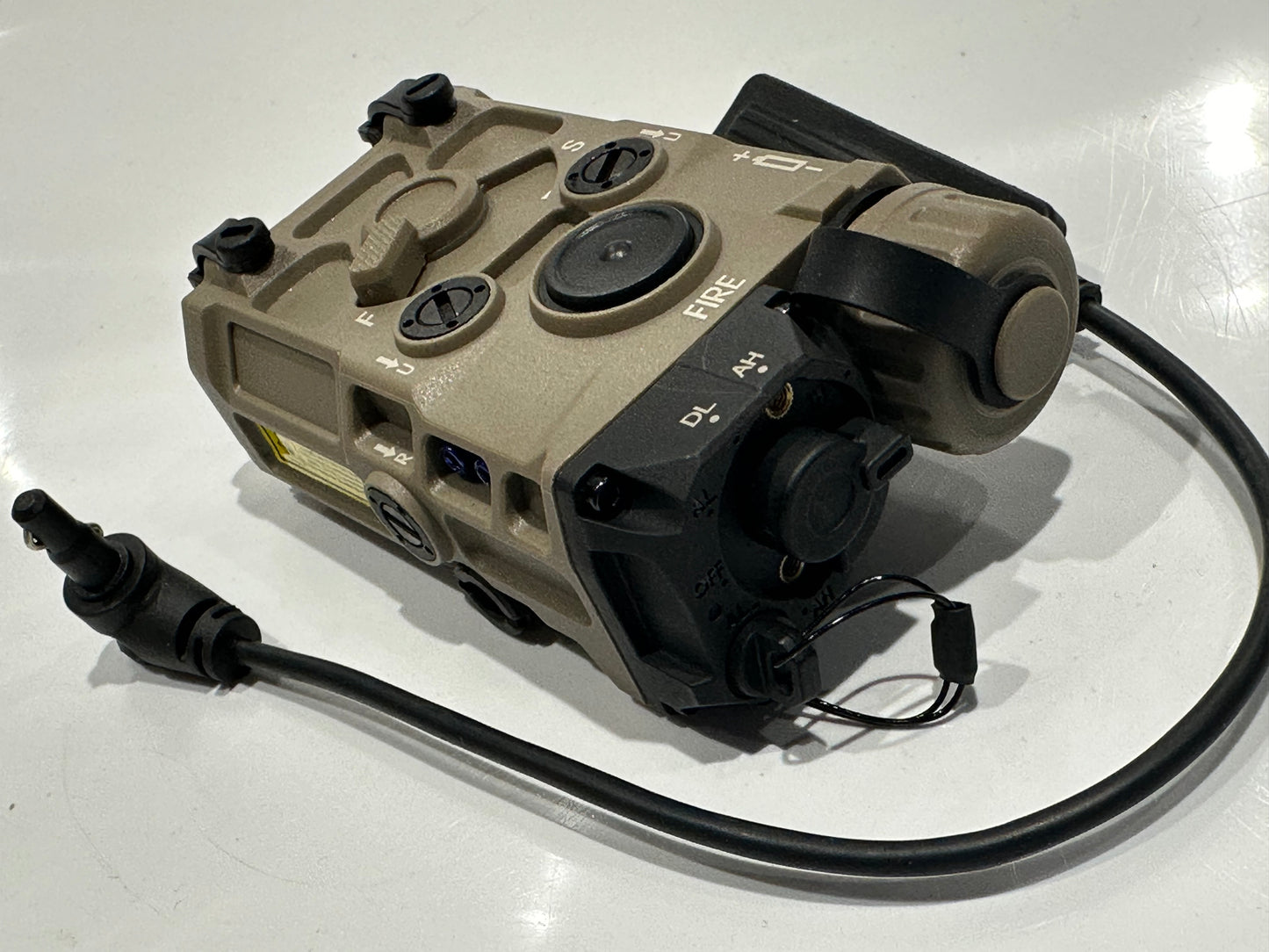 On Gun Laser (OGL) with Blue Laser, Infrared Laser & Flashlight and strobing effect