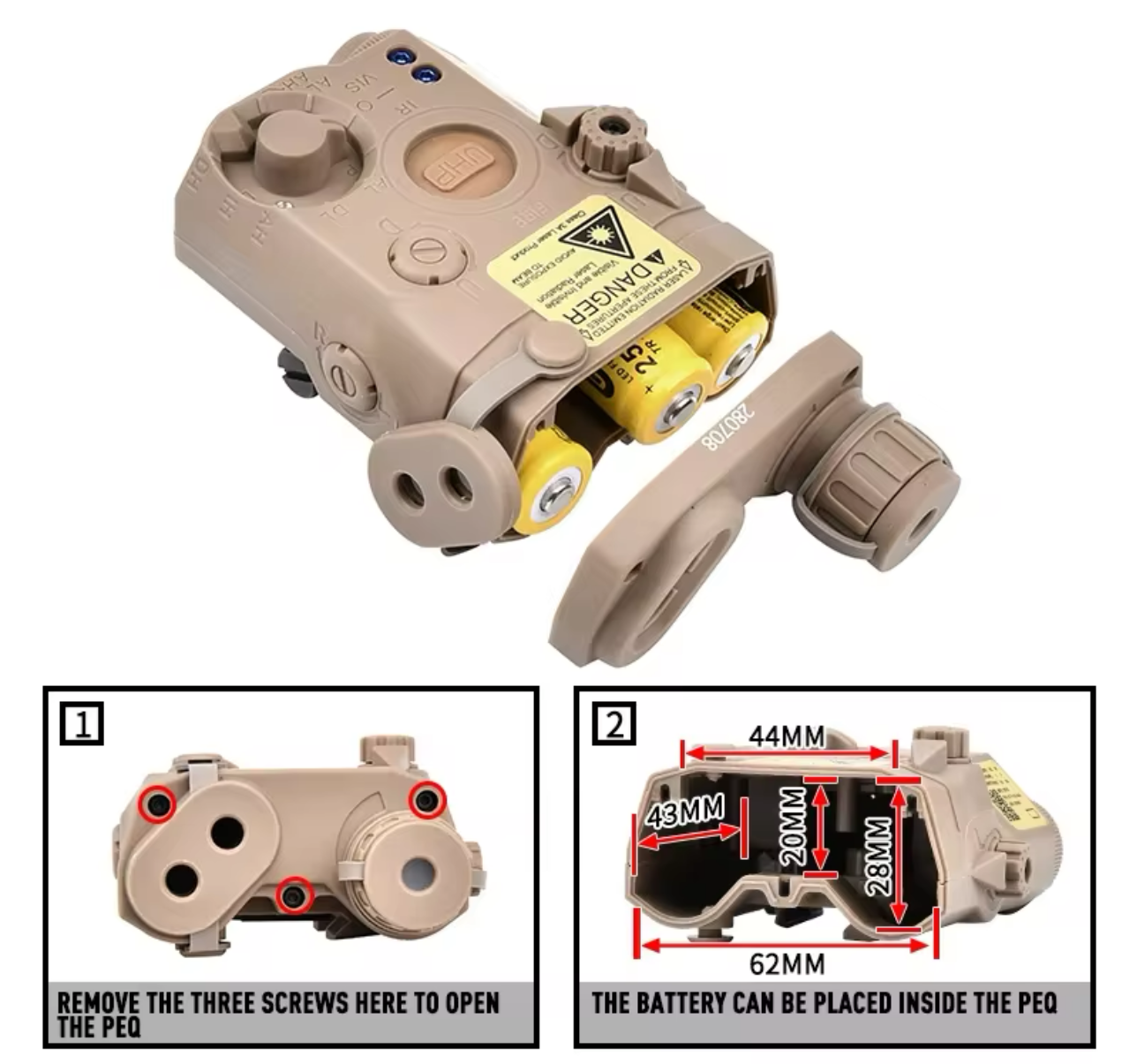 Dummy PEQ 15 Battery storage