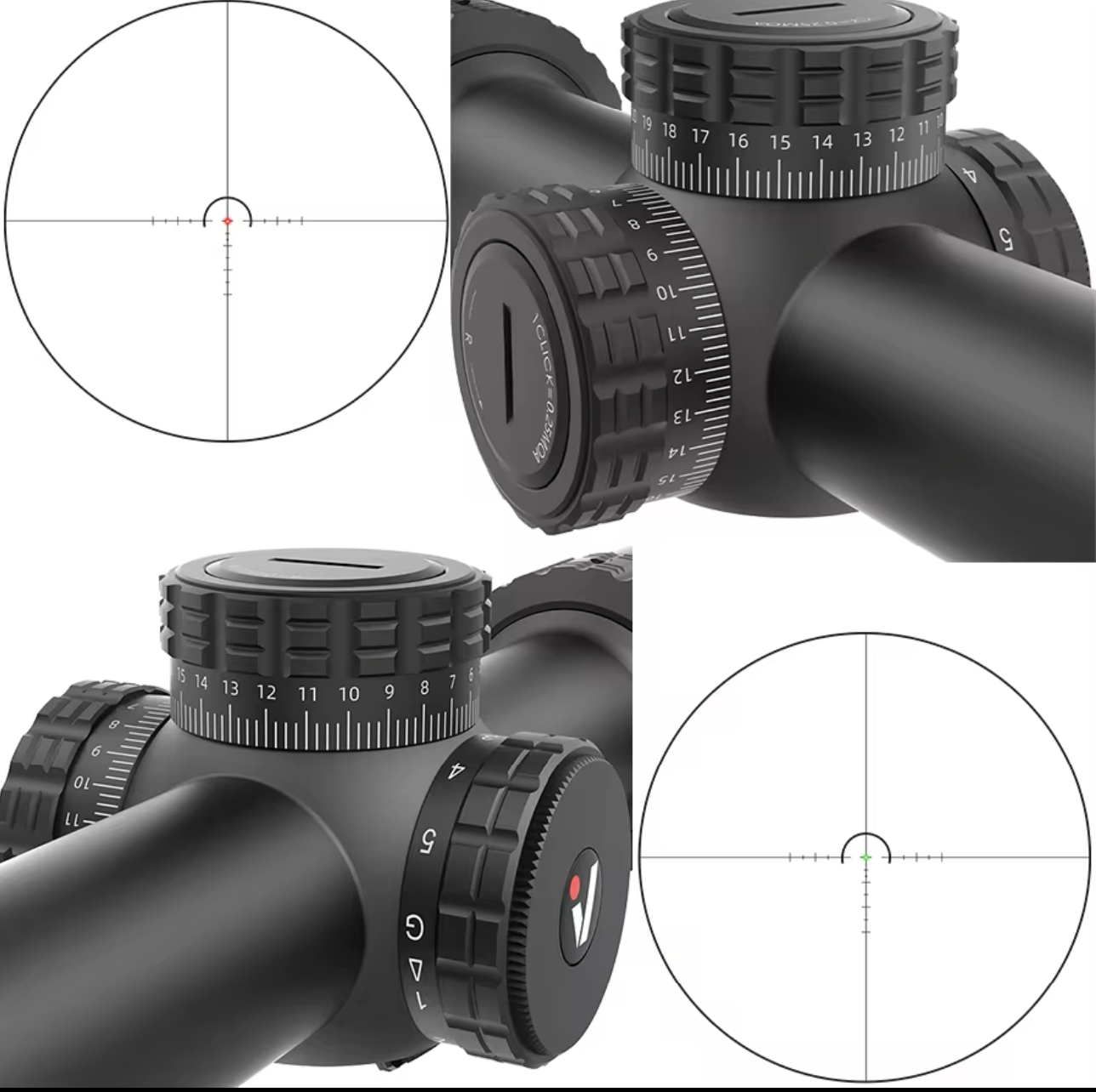 Victoptics 1-10X24 Sfp Fiber Lpvo Rifle Scope + illuminated reticule & Red dot sight