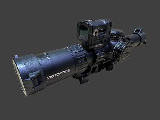 Victoptics 1-10X24 Sfp Fiber Lpvo Rifle Scope + illuminated reticule & Red dot sight