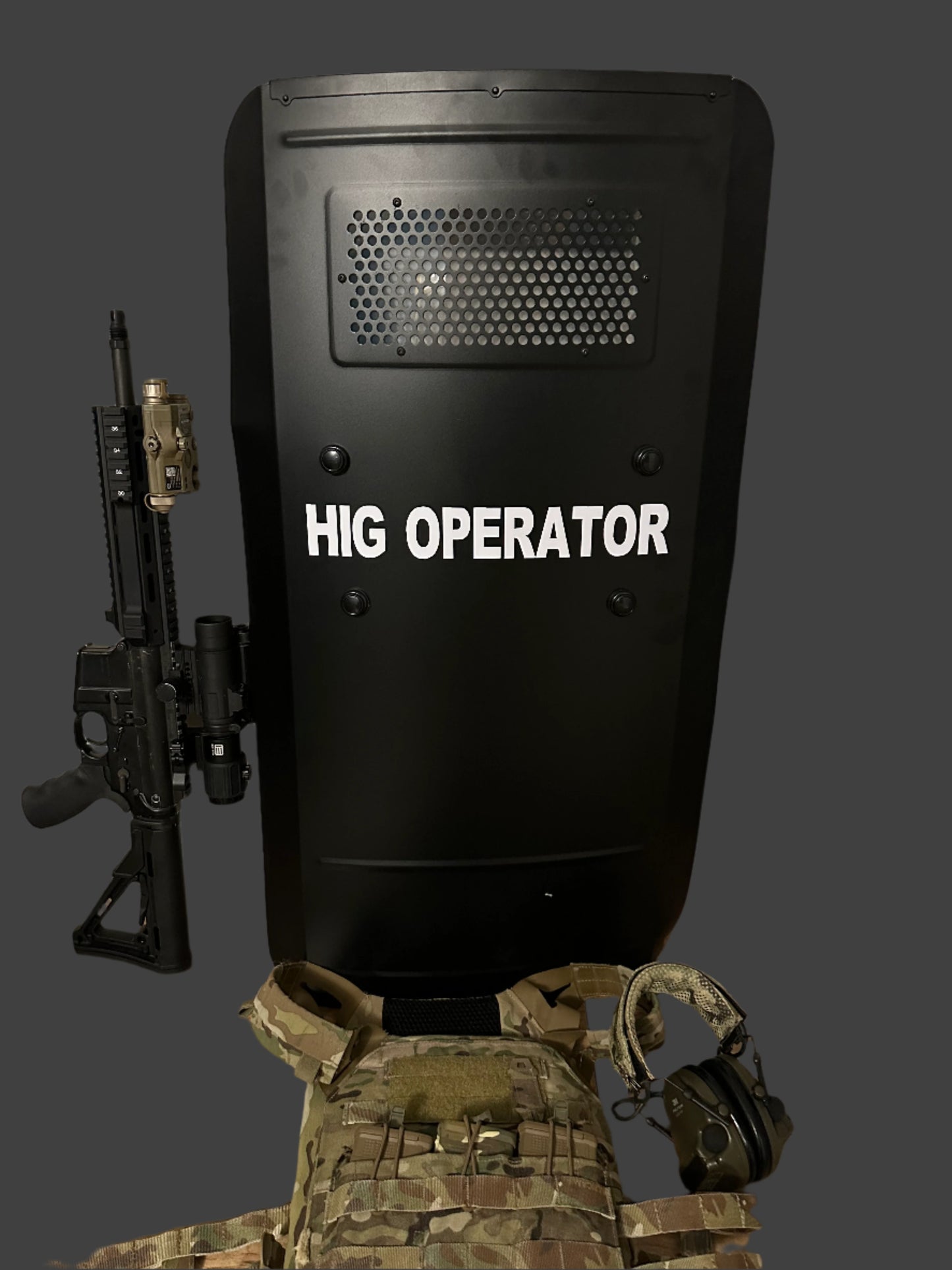 Airsoft 3ft ballistic shield alloy construction