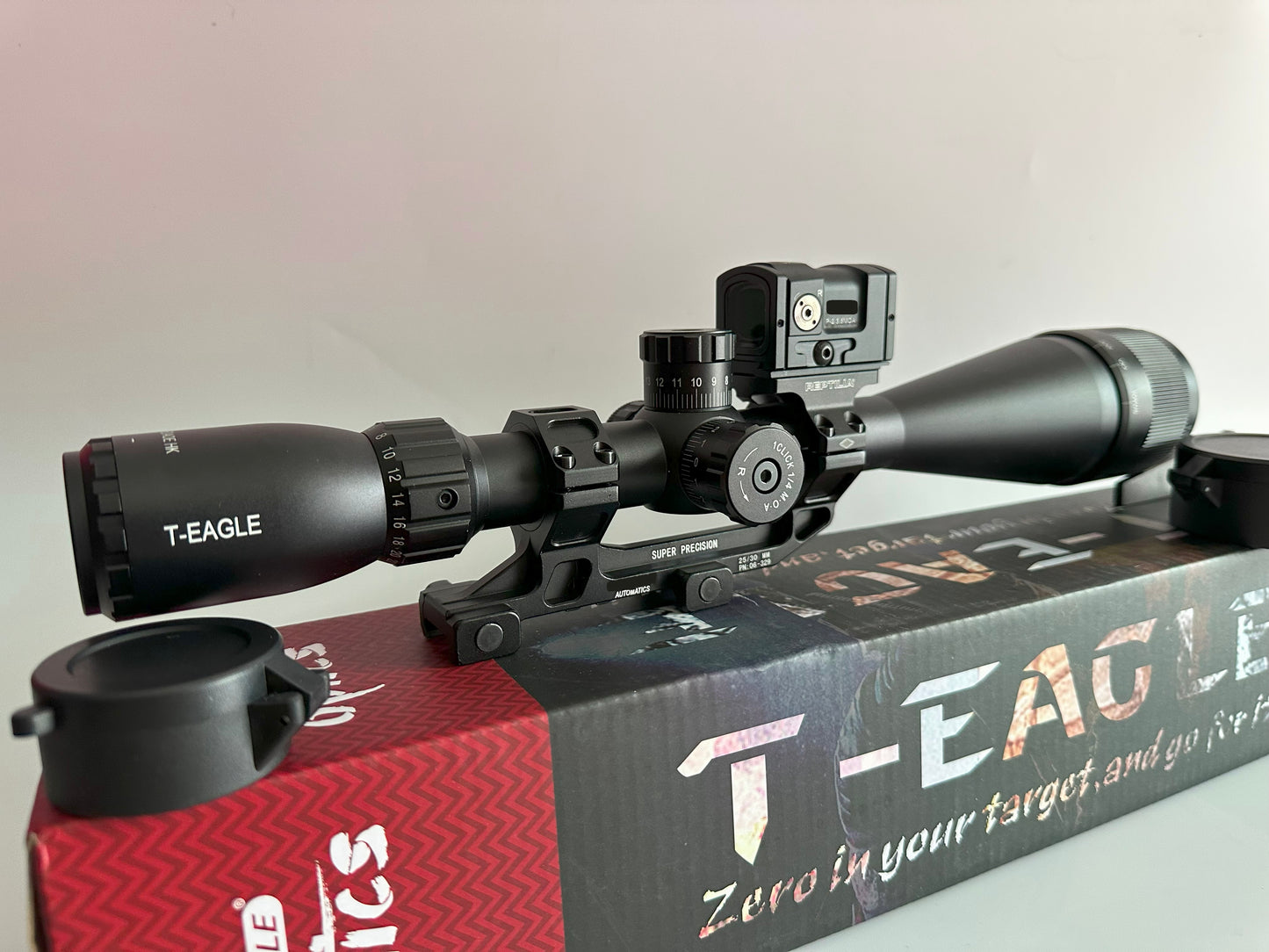 6-24X50 DMR Rifle scope illuminated reticle + ACRO Red dot sight