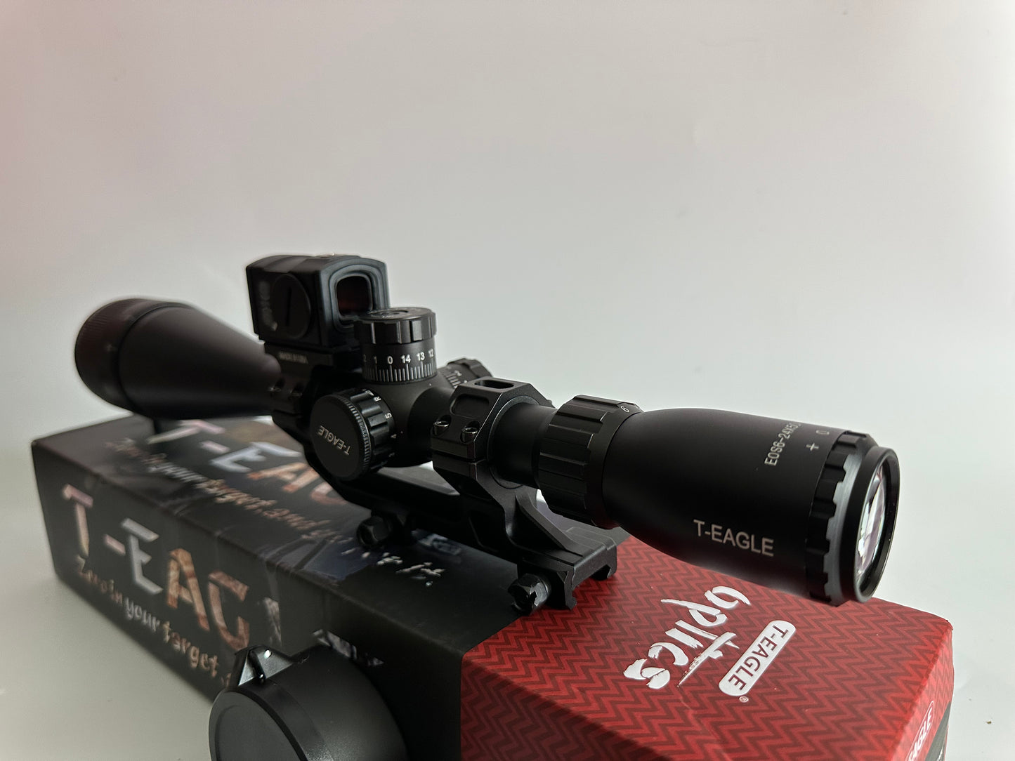 6-24X50 DMR Rifle scope illuminated reticle + ACRO Red dot sight