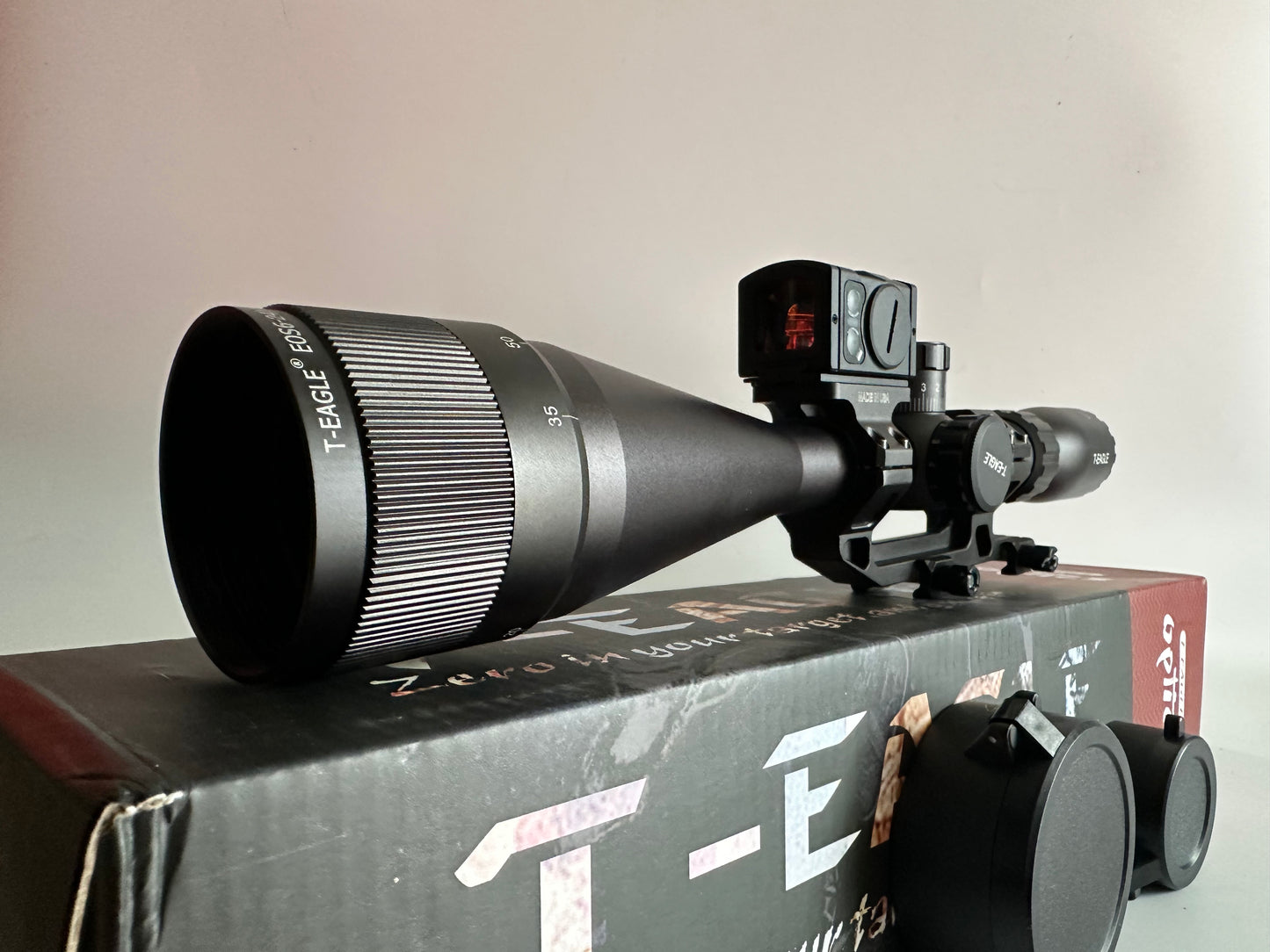 6-24X50 DMR Rifle scope illuminated reticle + ACRO Red dot sight