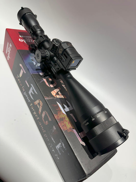 6-24X50 DMR Rifle scope illuminated reticle + ACRO Red dot sight