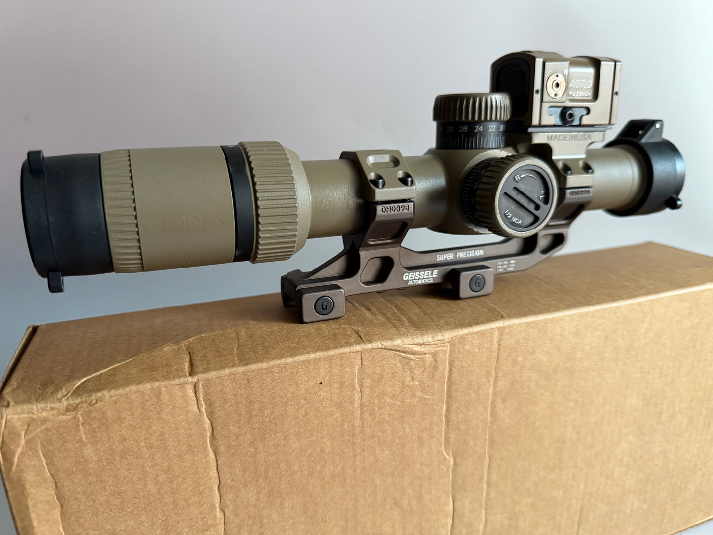 KS1 Style rifle scope SFP 1.2-6x24 in Dark Earth / Coyote tan