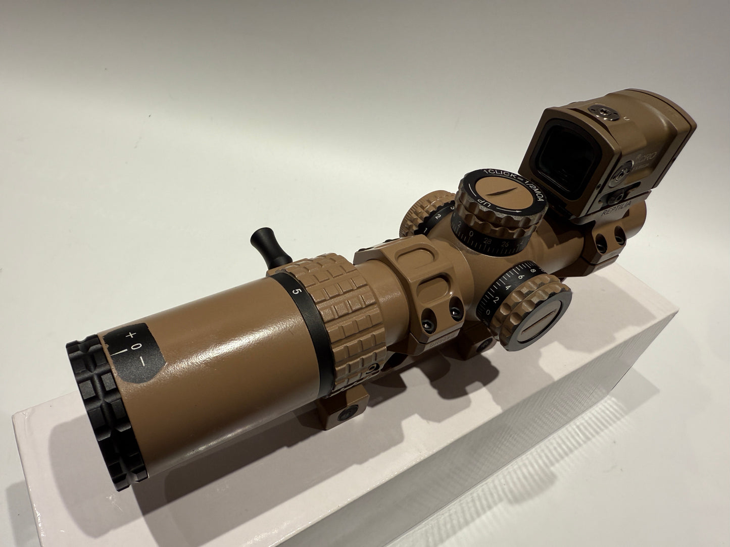 KS1 LPVO 1.5-5X24 British Army Rifle scope style + Red dot sight Dark Earth