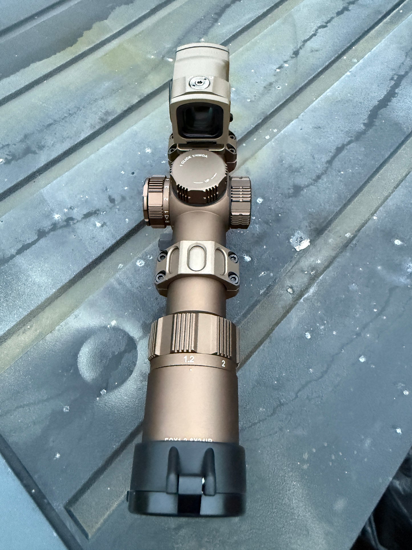 KS1 LPVO 1.2-6 x 24 British Army Rifle scope style Red dot sight