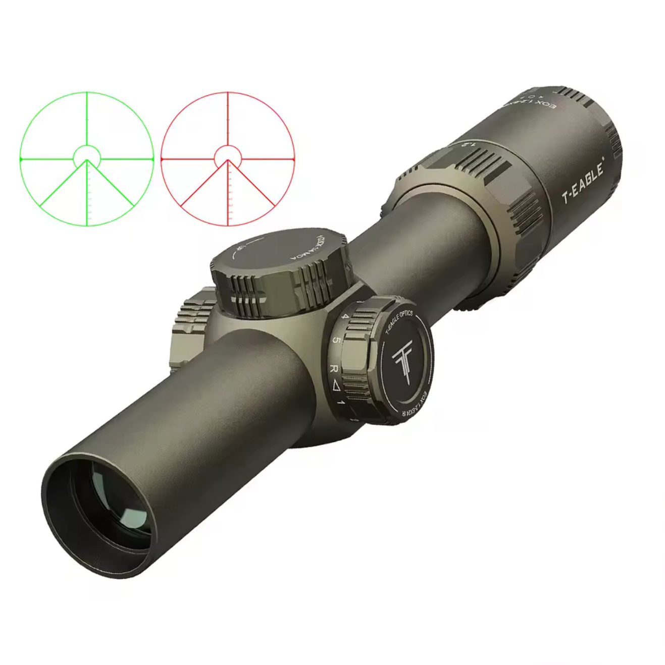 KS1 LPVO 1.2-6 x 24 British Army Rifle scope style Red dot sight