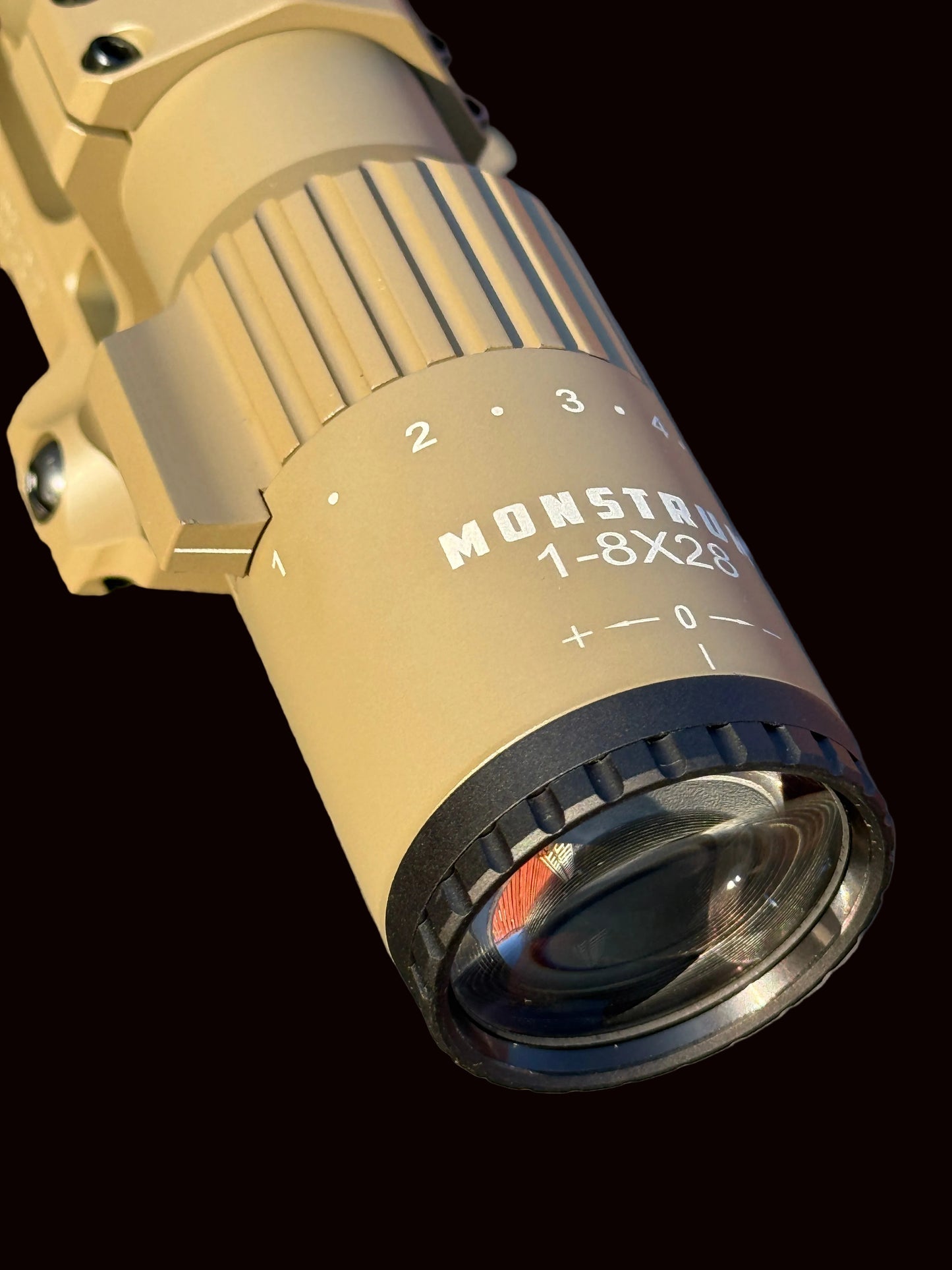 Monstrum Spectre 34mm tube SFP FDE 1-8X28 LPVO with Red Dot