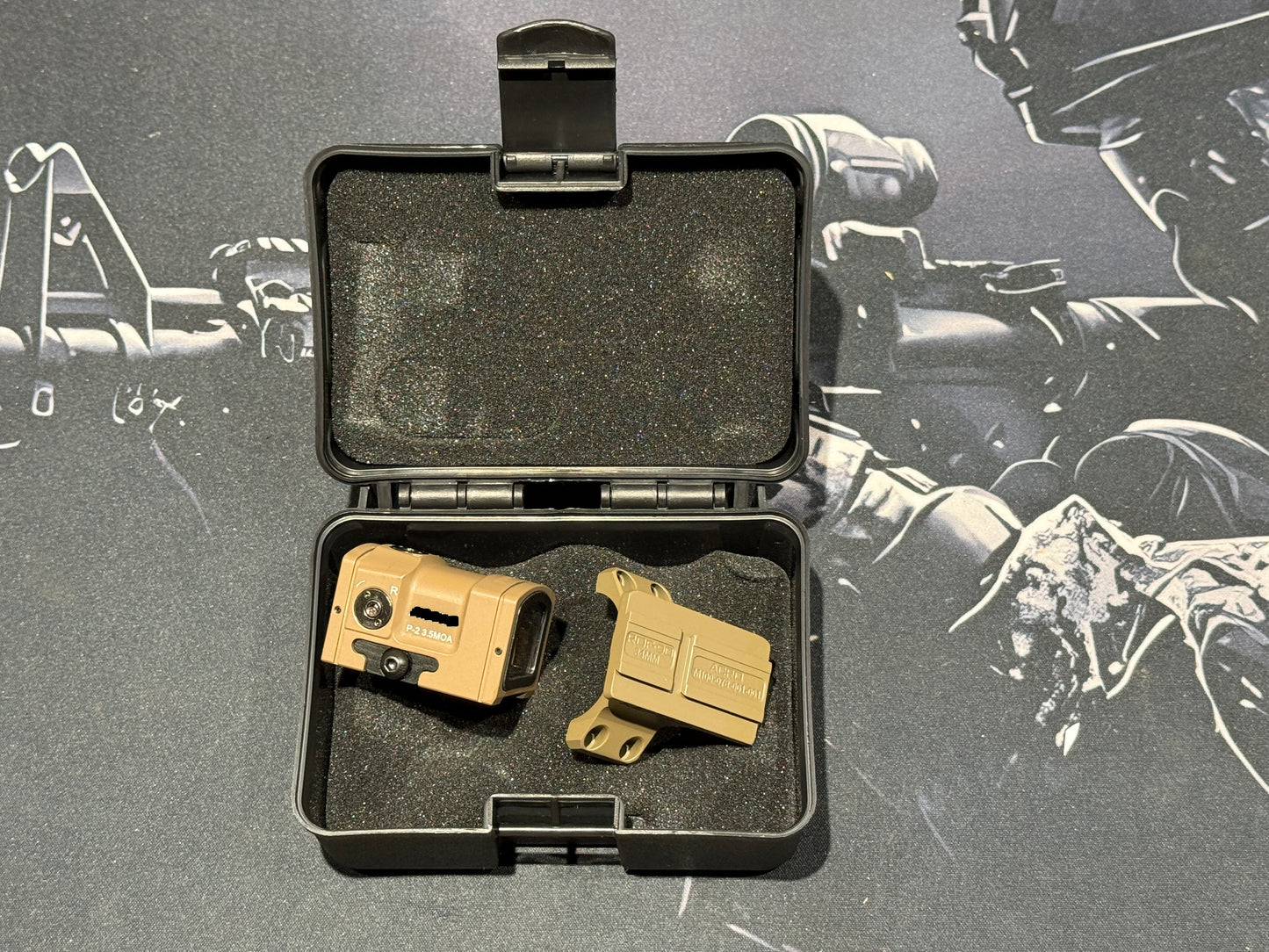 Airsoft P2 Red dot sight with 34mm scope tube mount