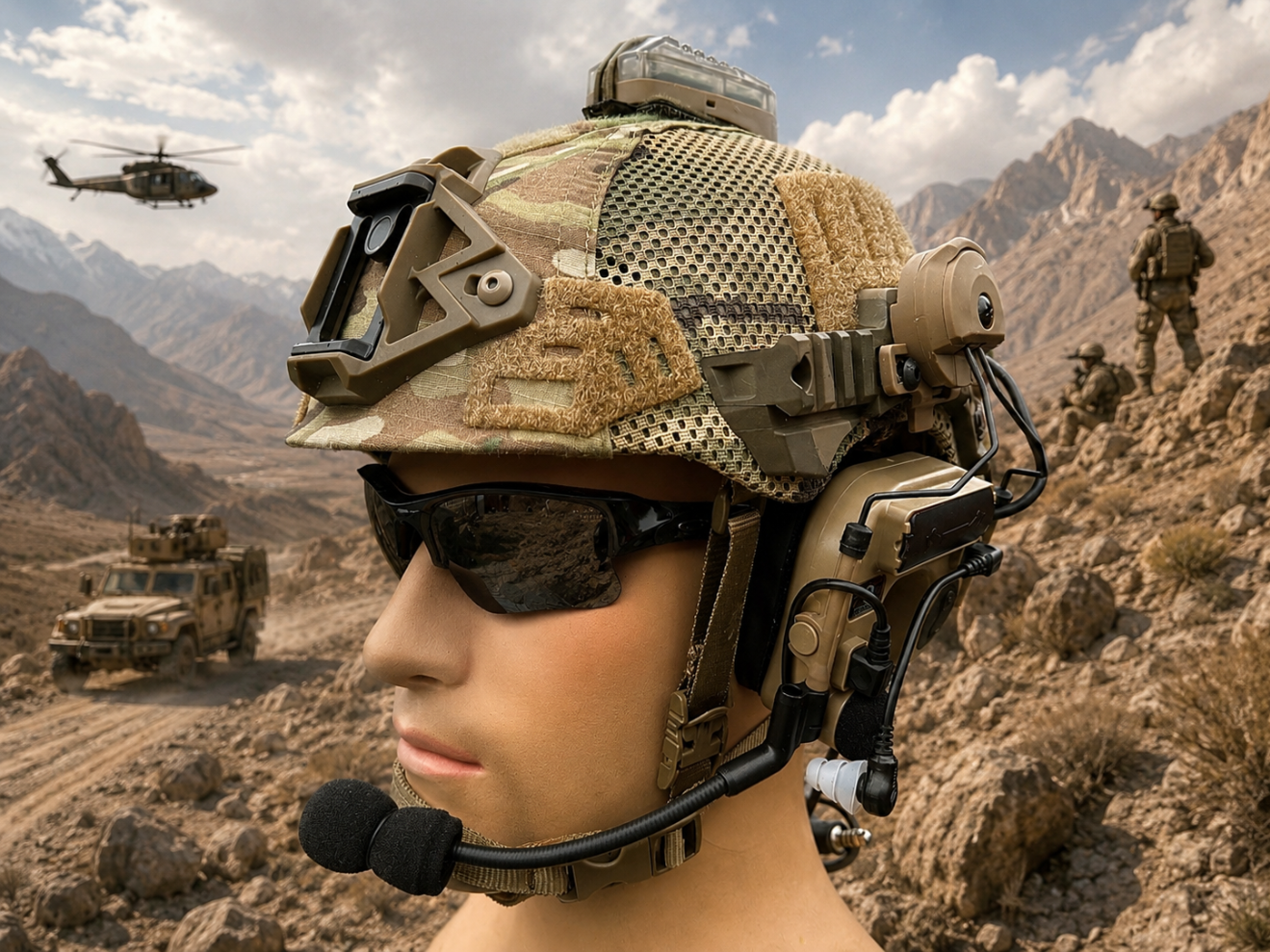 Airsoft Special Forces 3.0 exfil fast helmet with Comtac 4s