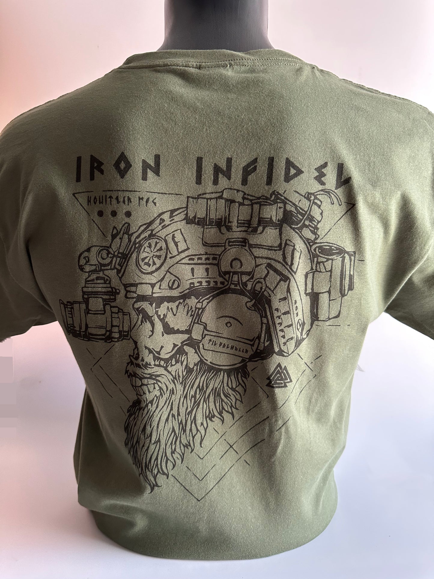 INFIDEL t shirt Ops Core helmet Black size Large