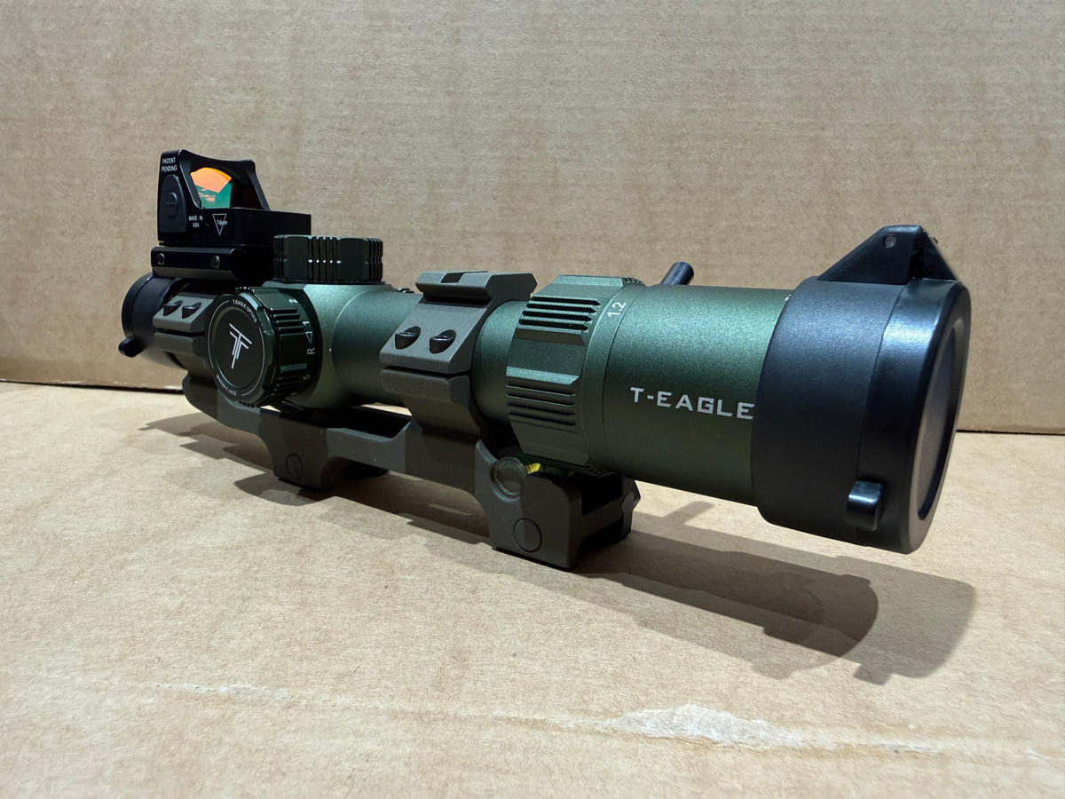 Green KS1 LPVO 1.2-6 x 24 British Army Rifle scope + RMR Red dot sight