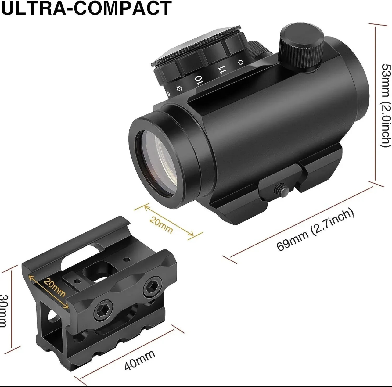 Toy T-2 style Dot Reflex Holographic Sight Scope Airsoft