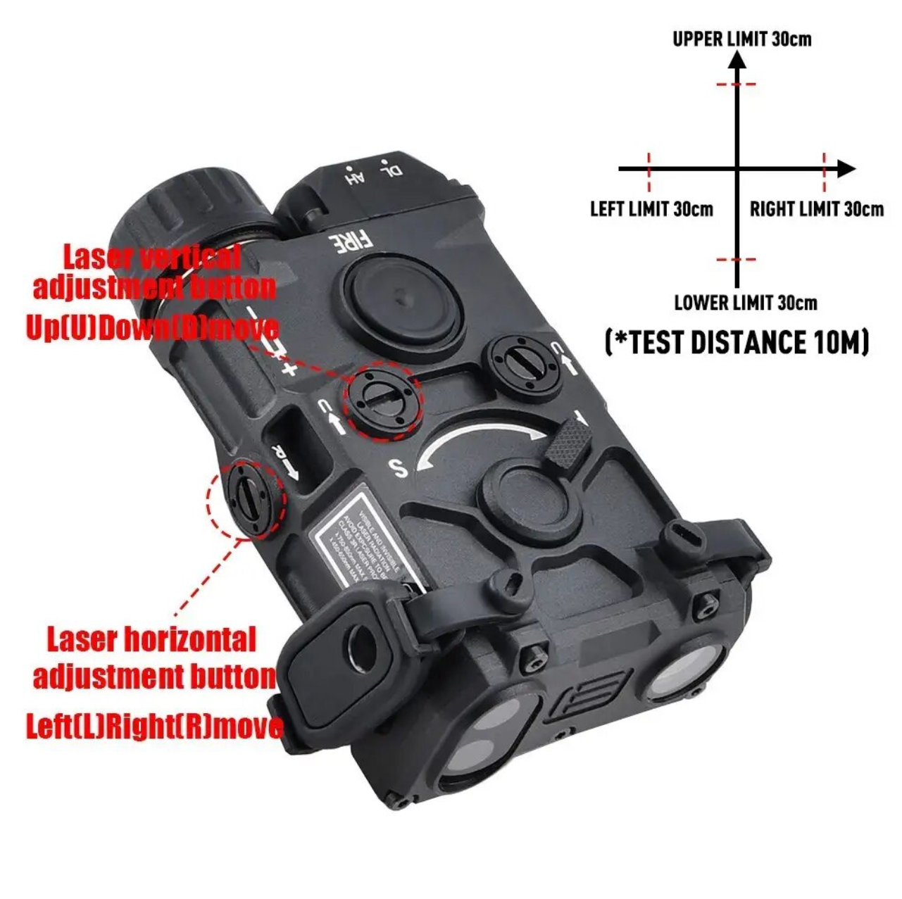 Latest TOY On Gun Laser (OGL) with Red Laser, Infrared Laser & Flashlight and strobing effect