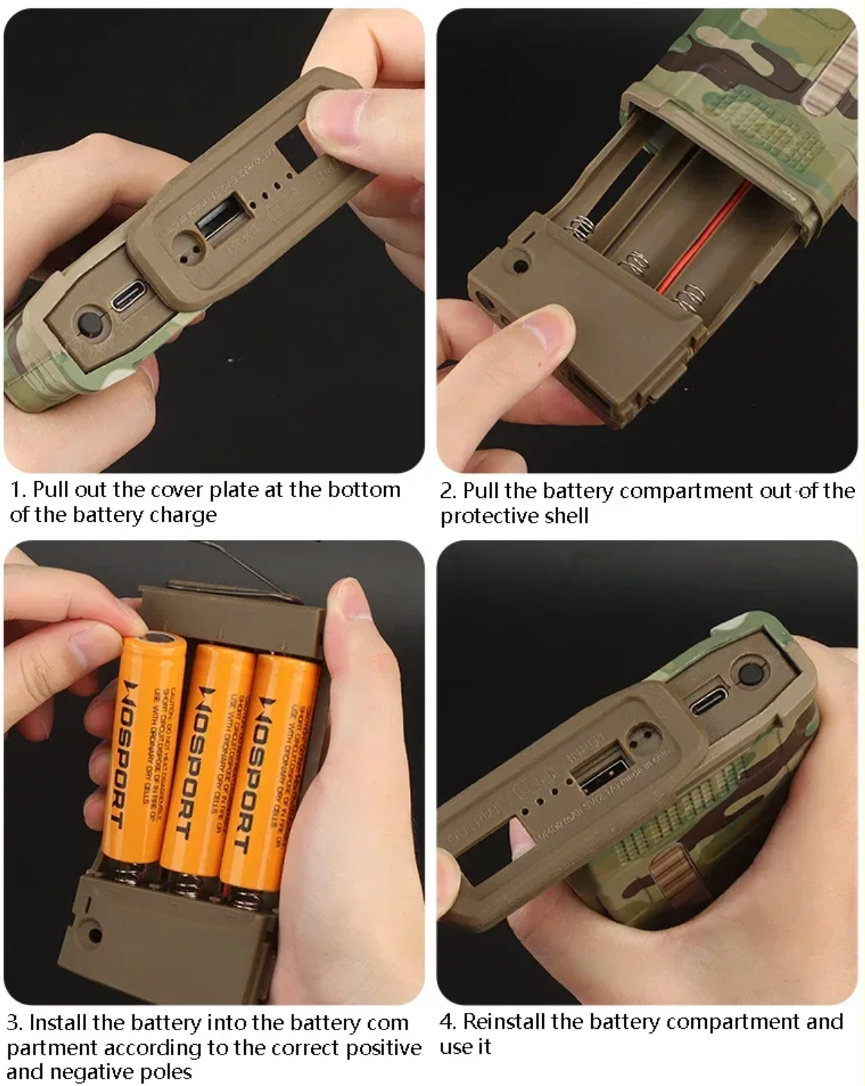 PMAG Battery power bank 3500mah USB connection with 2x inert bullets