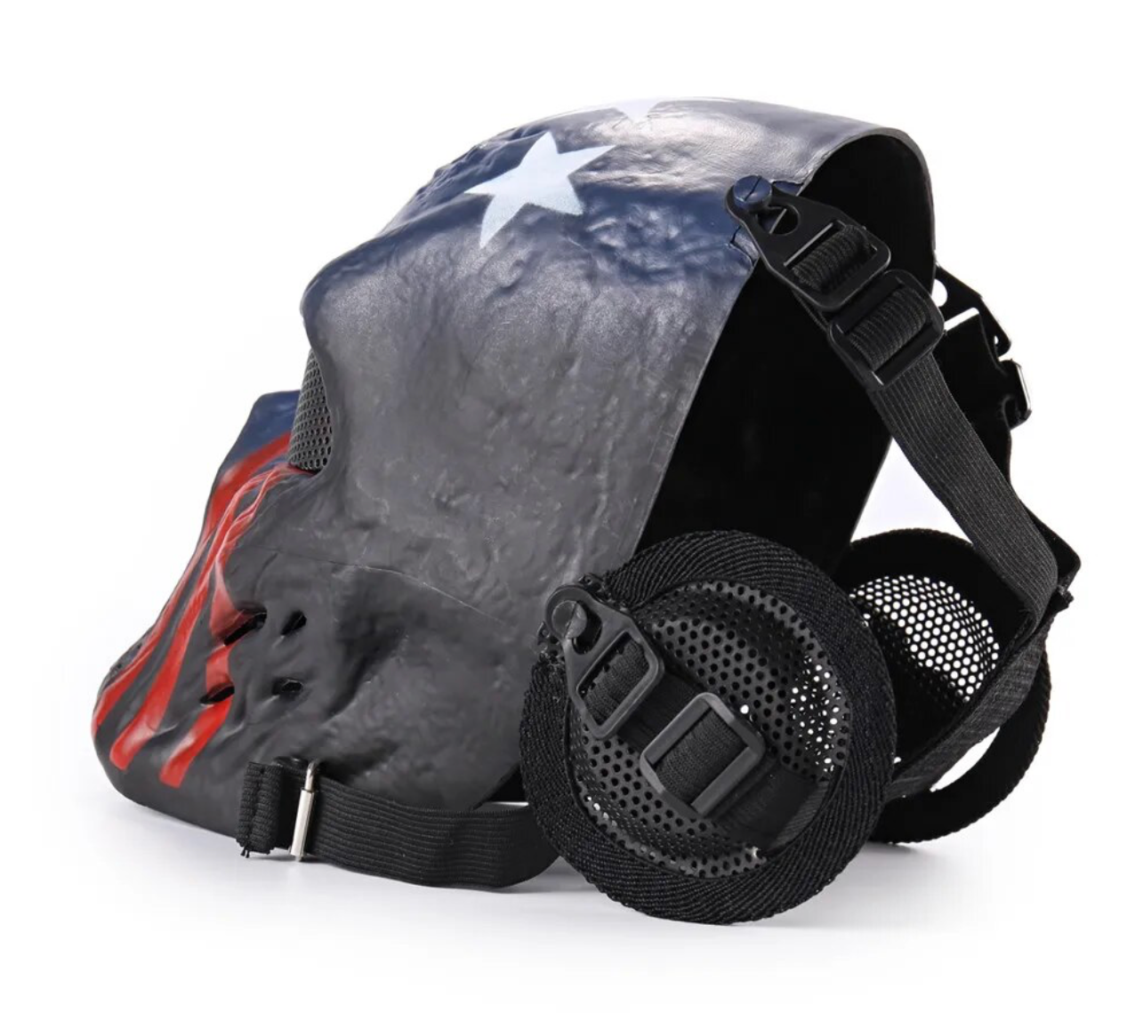 Full Face Airsoft Tactical Skull Mask with Ear Protection