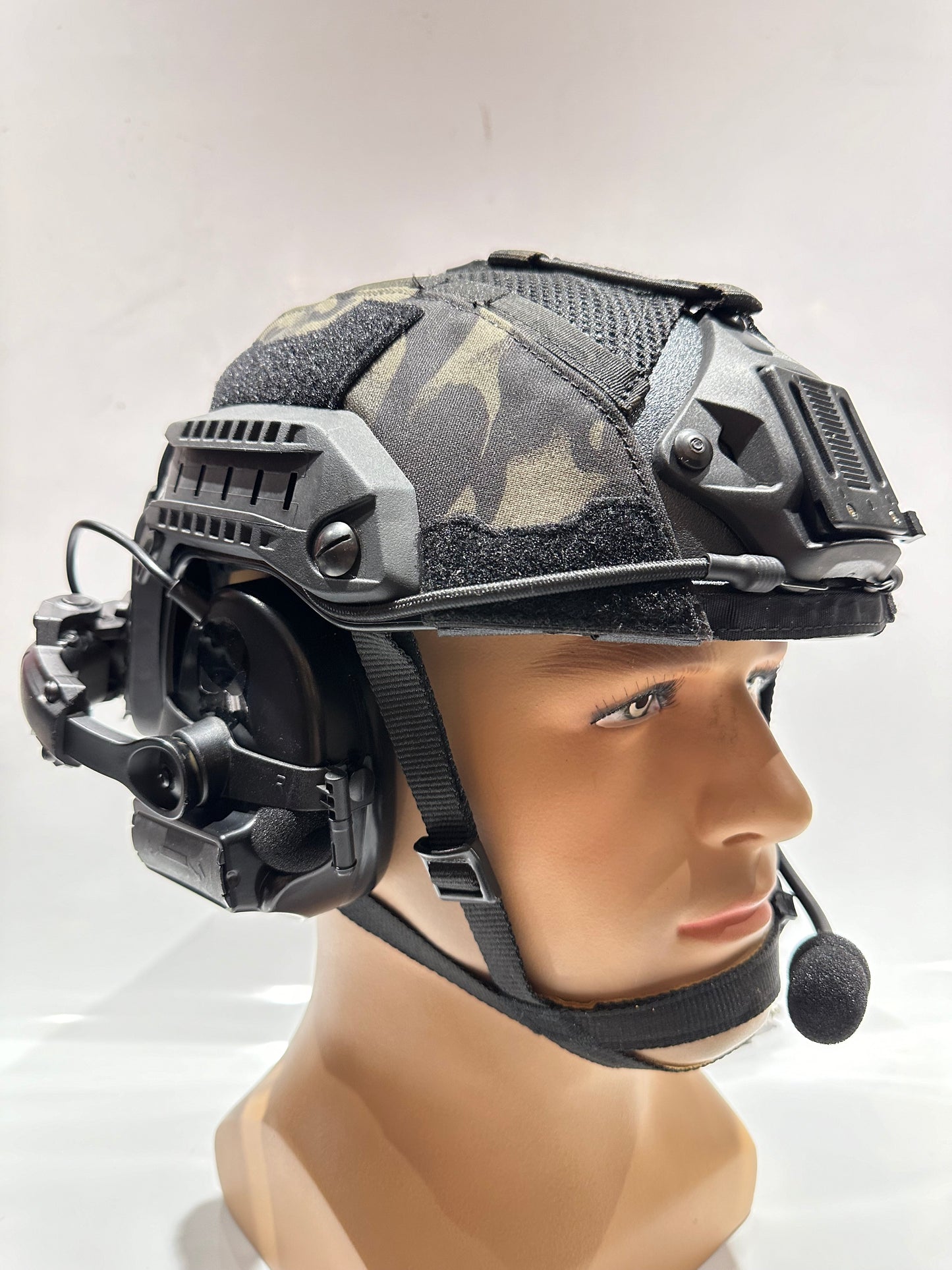 Maritime fast helmet Multicam Black with headset