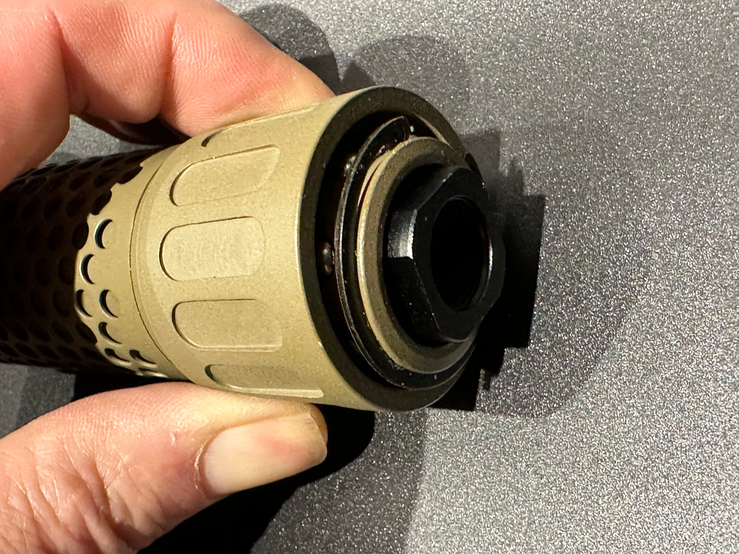 KS1/M4/AR 14mm CCW Flash hider with Quick Detach moderator.