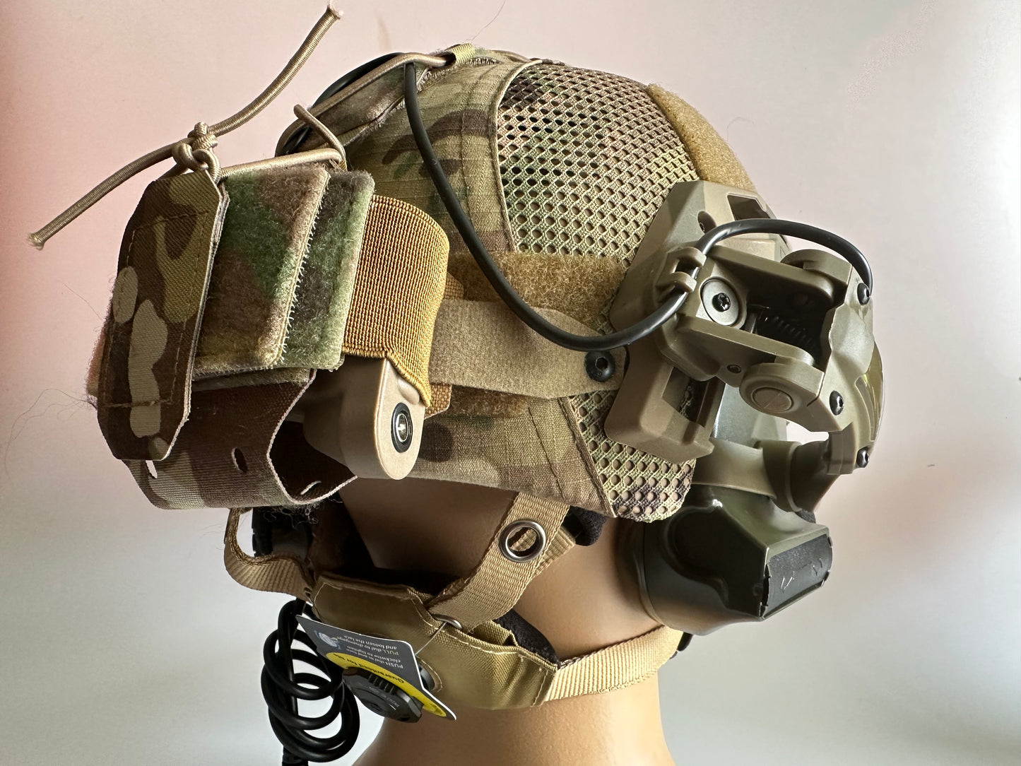 Exfil helmet with functional headset