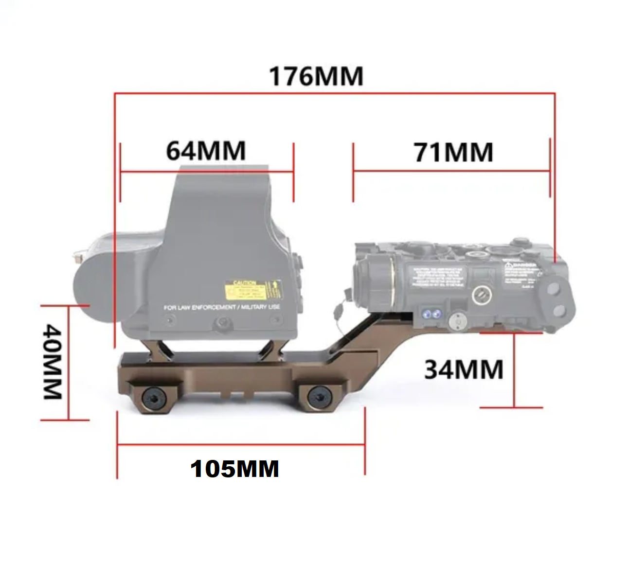 GBRS Hydra Mount Risers For all Red Dot Sights And ATPIAL Laser Sights / PEQ