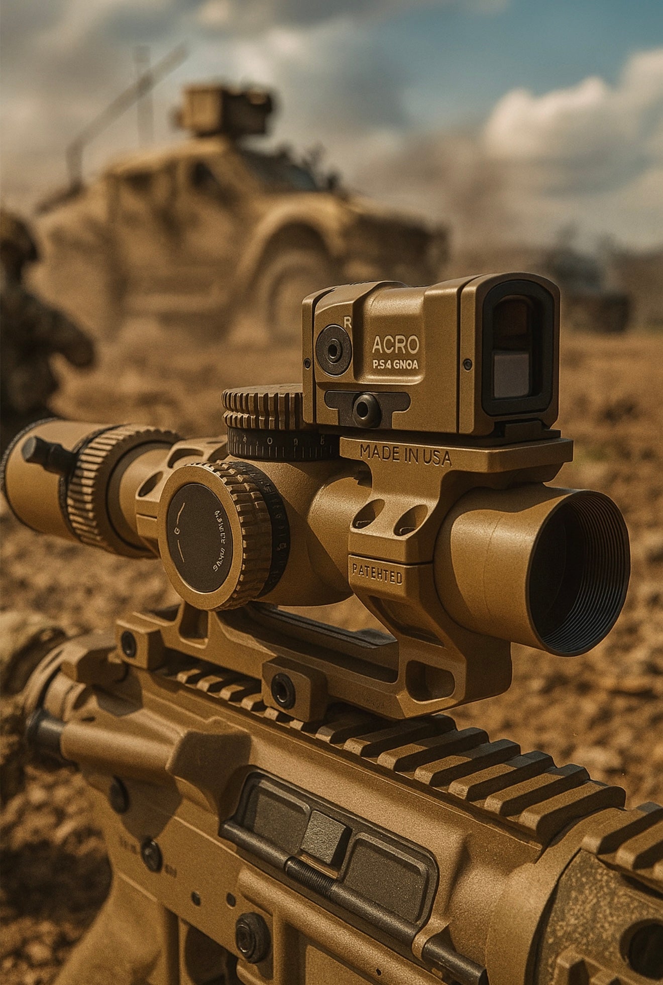 KS1 Style rifle scope SFP 1.2-6x24 in Dark Earth