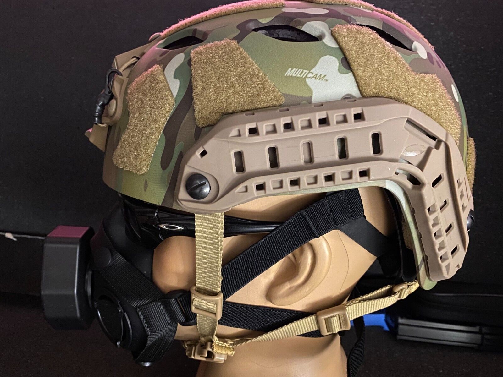airsoft fast mt helmet wish AOUTACC Lightweight Tactical Helmet, Integrated Airsoft with NVG Mount Base, Side Rails,Pre-Slotted Headset Strap and Helmet Accessories for Outdoor Sports-Black : Sports & Outdoors SF High Cut Helmet FMATAL
